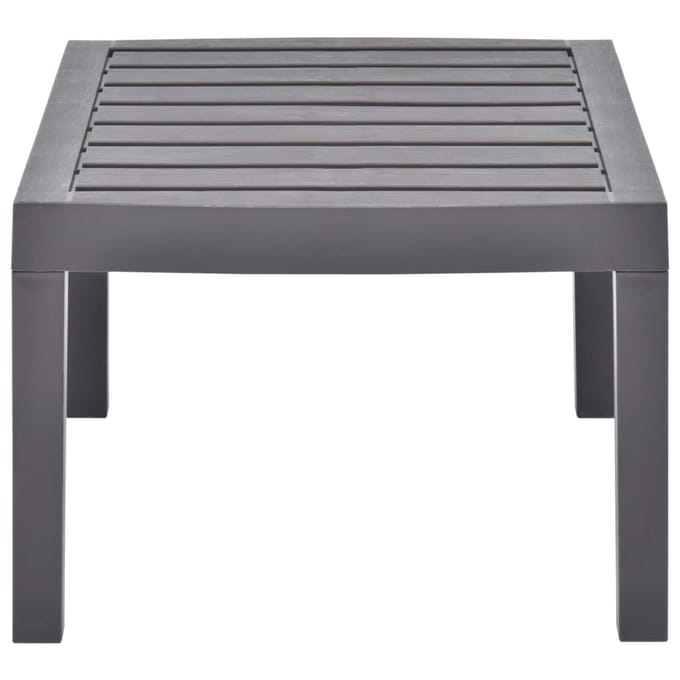 vidaXL - Tuintafel - 78x55x38 - cm - kunststof - mokkakleurig