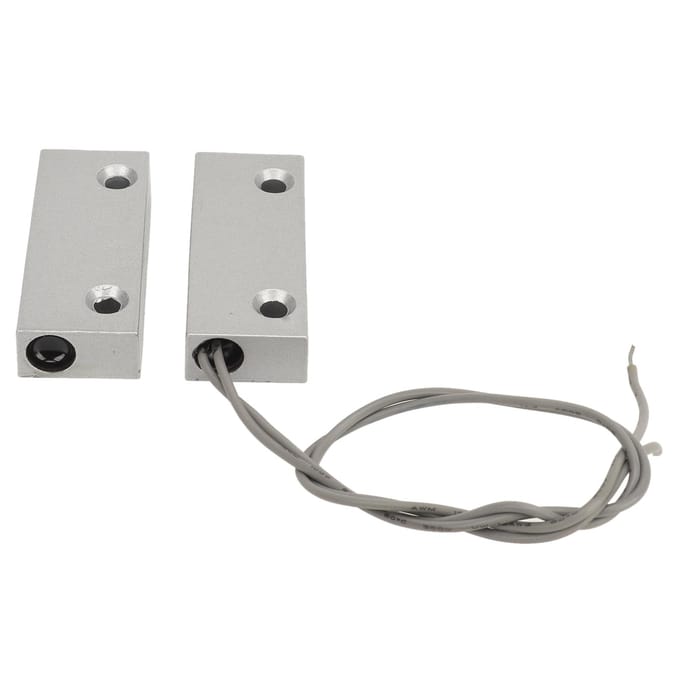 10W Magnetische Reed Schakelaar Zinklegering Responsieve NC Deur Raam Contactsensor voor Garage Magazijn white