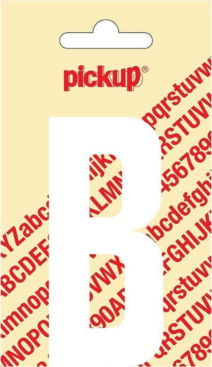 Pickup plakletter Nobel 90 mm wit B - 31012090B