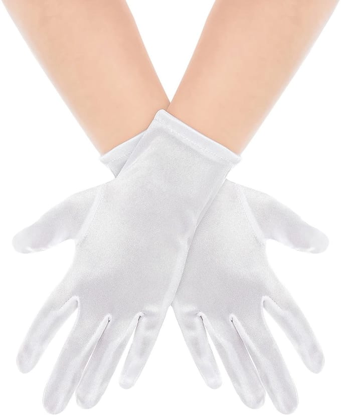 Dailygoods- Vingerhandschoenen Korte Satijnen - Bruids