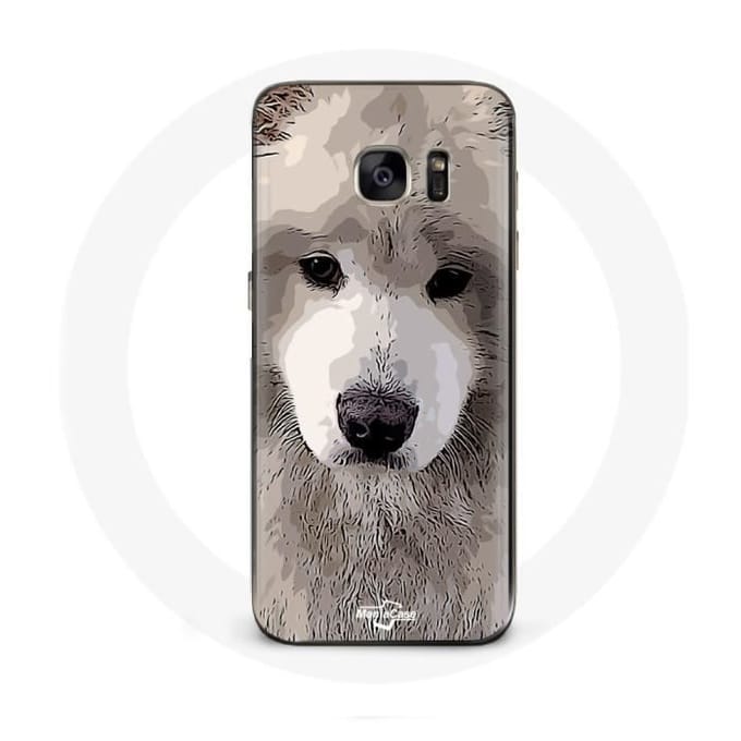 Coque - Samsung - Galaxy S7 - Samoyède - Gris - Rigide gris