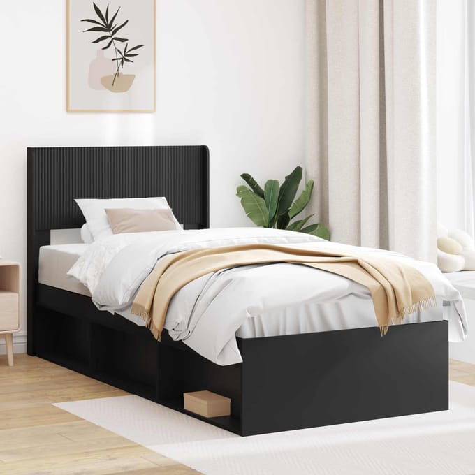 vidaXL - Hoofdbord - Zwart - PB
