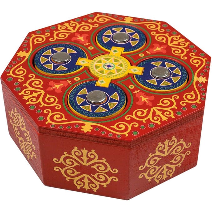 Philos puzzelspel Magic Box Okto houten denkspel cadeau.