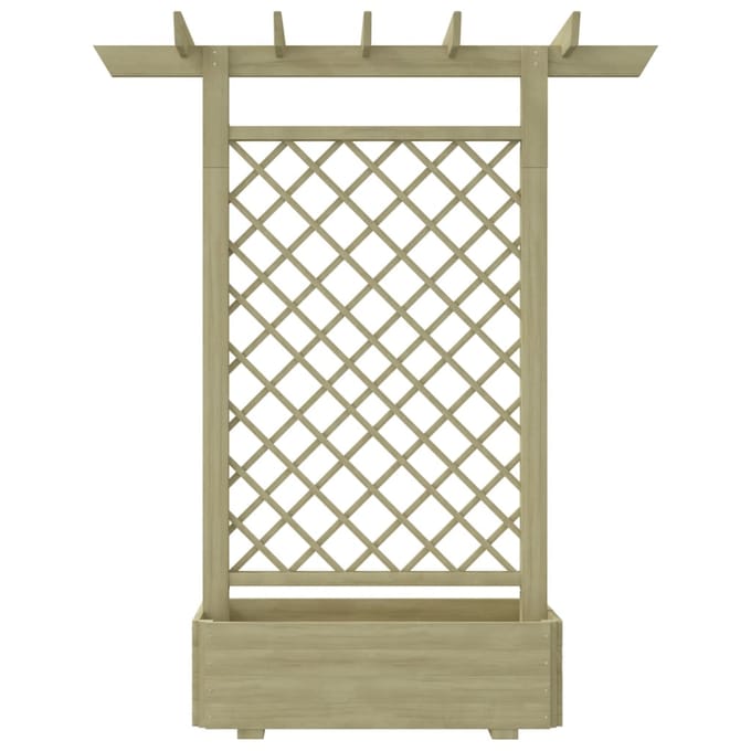 vidaXL - Pergola - plantenbak - 162x56x204 - cm - hout