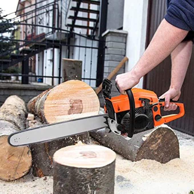 Kettingzaag Elektrisch 50 cm met 100 ml Tank - Dubbele Schakelaar en Kettingspanner
