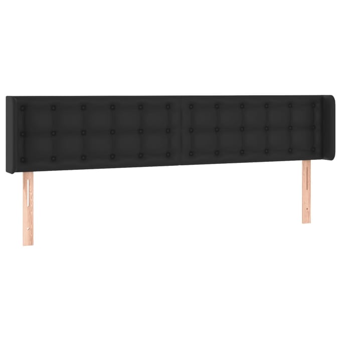 vidaXL - Hoofdbord - LED - 183x16x78/88 - cm - kunstleer - zwart