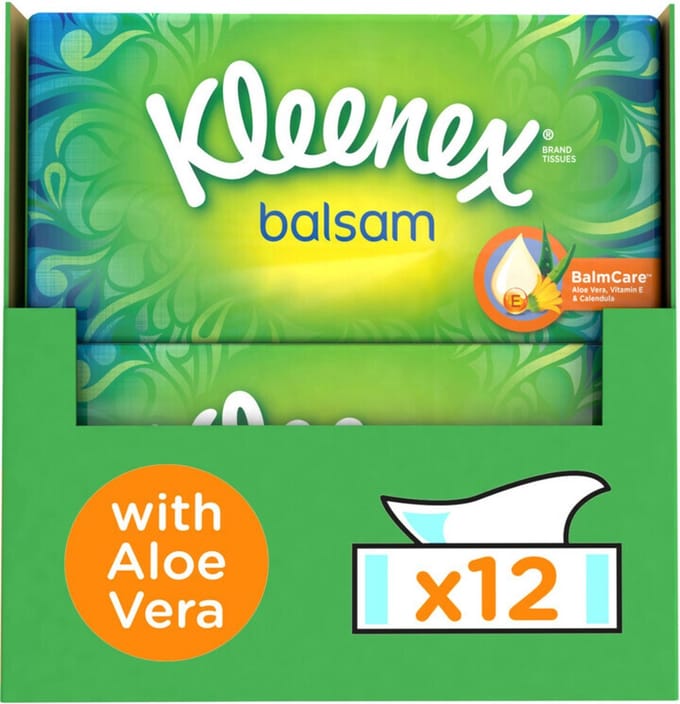 12x Kleenex Tissues Balsam 64 stuks