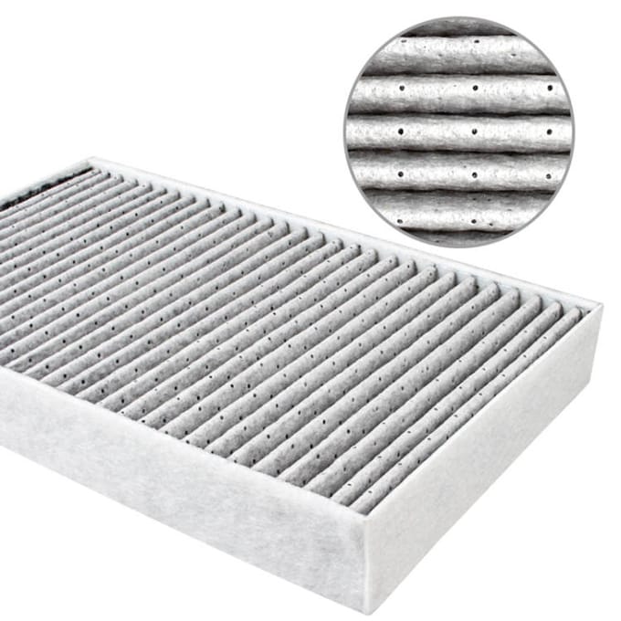 Auto Luchtfilter Airconditioning Cabinefilter met Actieve Kool Vervanging voor Tesla Model 3, 2 geel
