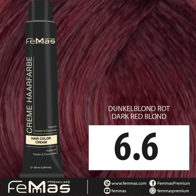 Femmas (6.6) - Haarverf - Donkerblond rood - 100ml