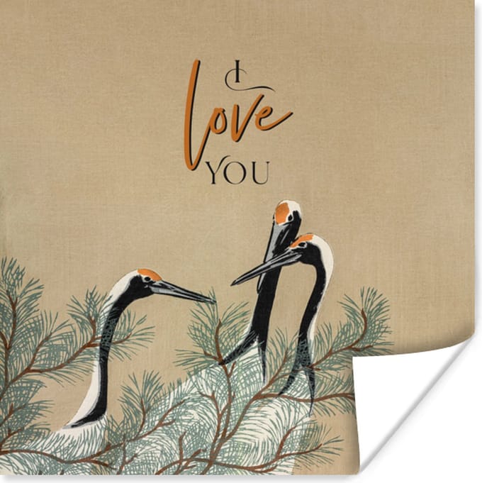 Poster I love you - Quotes - Spreuken - Liefde - 30x30 cm