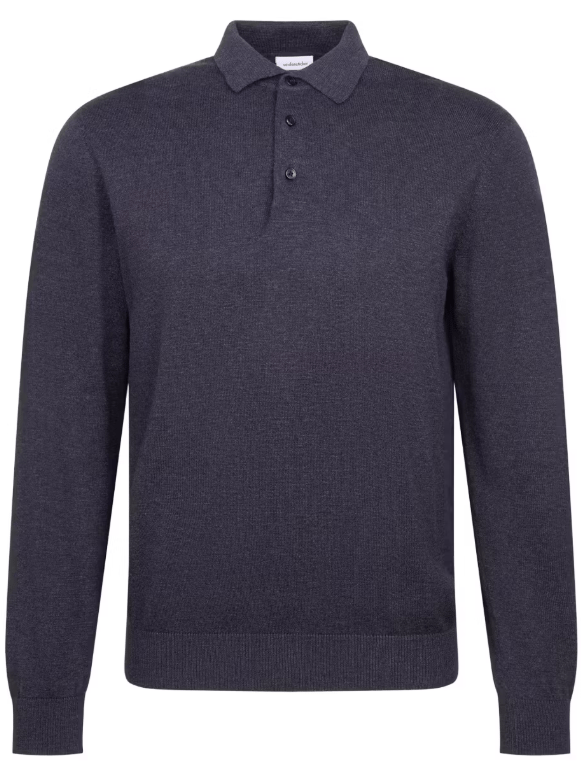 Seidensticker Gebreide Polo-Pullover Heren - Navy - Maat M - 100% Katoen