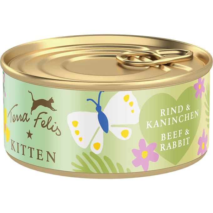 18x70g Terra Felis Kitten Rund & Konijn nat kattenvoer