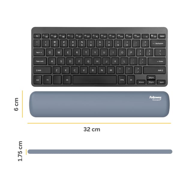 Fellowes Breyta™ Compact TKL Toetsenbord Polssteun Blauw | Ergonomisch Typcomfort