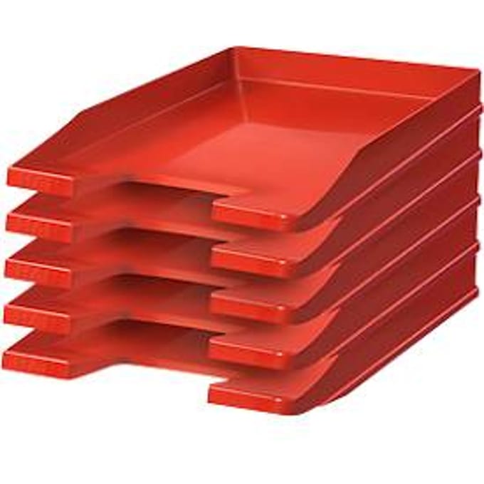 HAN Ordner, DIN C4, kunststof, 5 stuks, rood