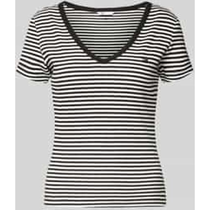 Slim Fit T-shirt van katoenmix