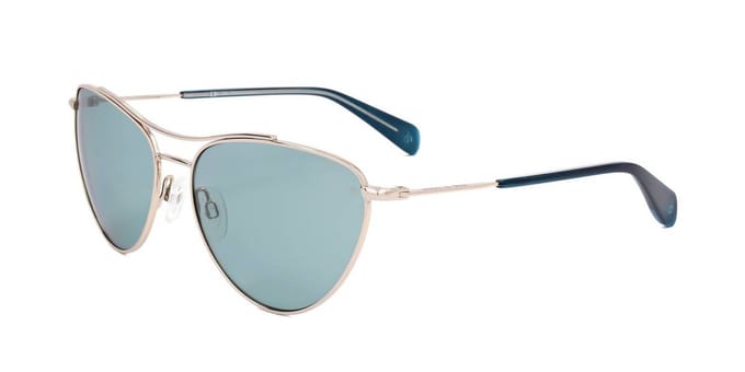 Rag & Bone RNB1065/G/S Gold teal 58/16/140 WOMAN Zonnebrillen