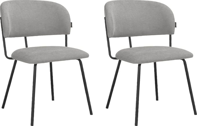 Claudia-Eetkamerstoel - 2 Pack - Grijs Belfast