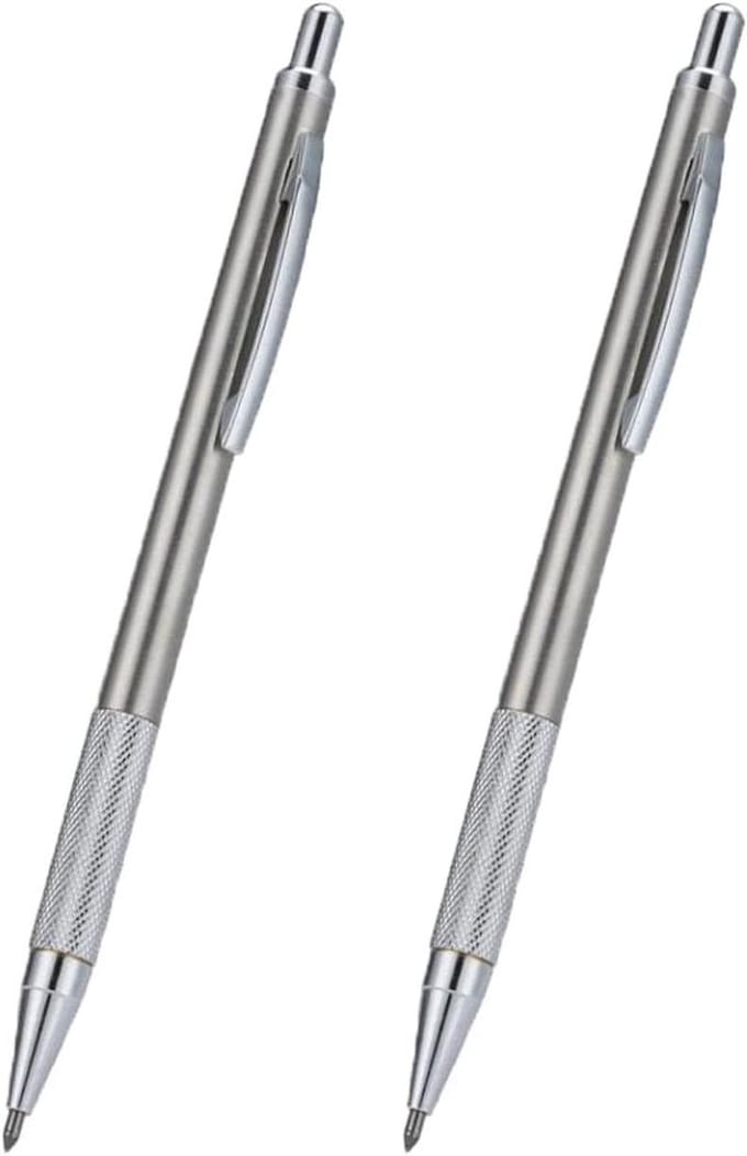 Graveerpen Set - Ets Pen - Materialen Markeren - Wolfraamcarbide Punt - 2 Stuks - Zilver