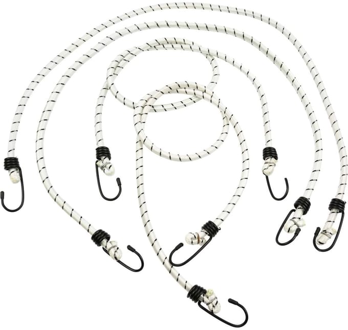 GEKO Transportelastieken - Duurzaam Rubber - 100 cm - Set van 4 - Wit