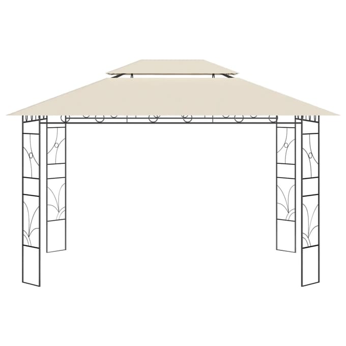 vidaXL - Prieel - 160 - g/m² - 4x3x2,7 - m - crèmekleurig