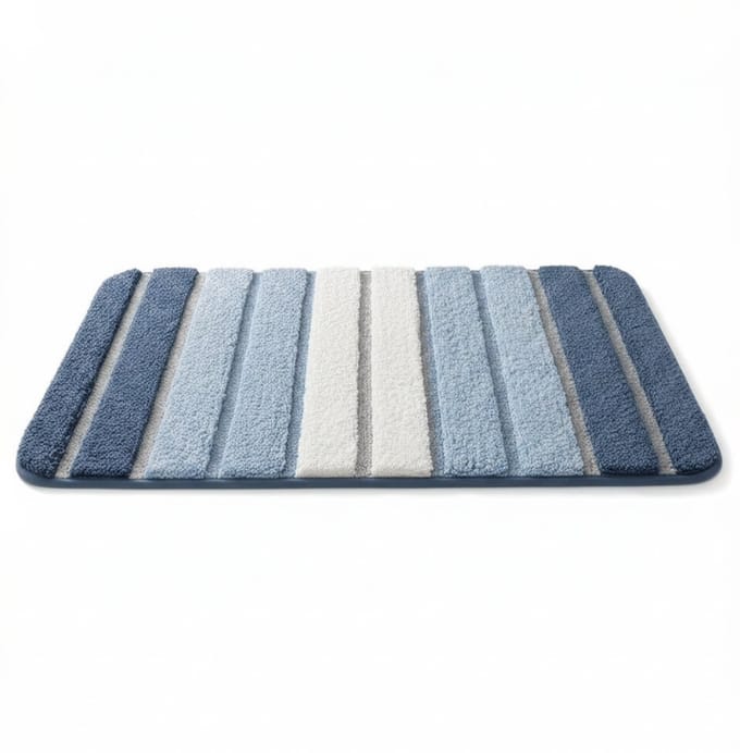AHD® Badmat - Badmat Antislip - Douchemat - Blauw - 60cm x 40cm x 2cm