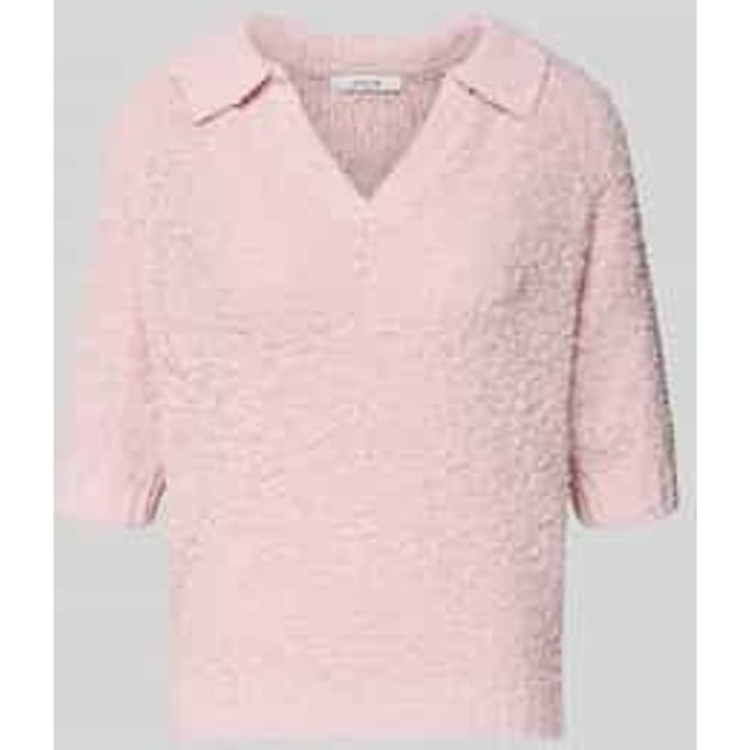 Gebreid shirt met platte kraag model 'Posilly'
