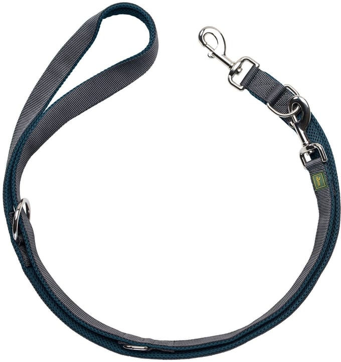 Hunter Looplijn Maldon Up Petrol&Grijs - Hondenriem - 200x2 cm