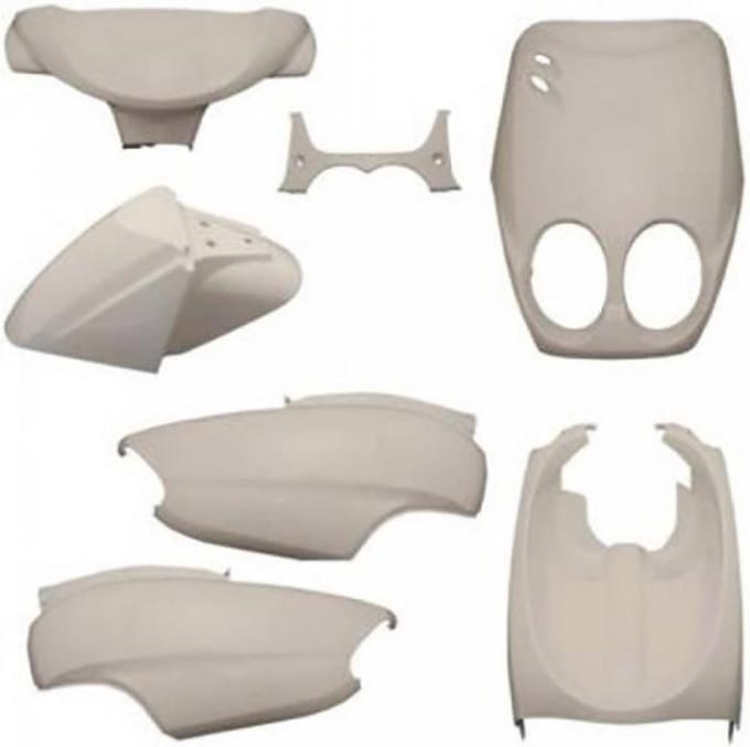 Kit carénage One pour scooter MBK 50 Ovetto 1996 à 2007 blanc 7 pièces Neuf