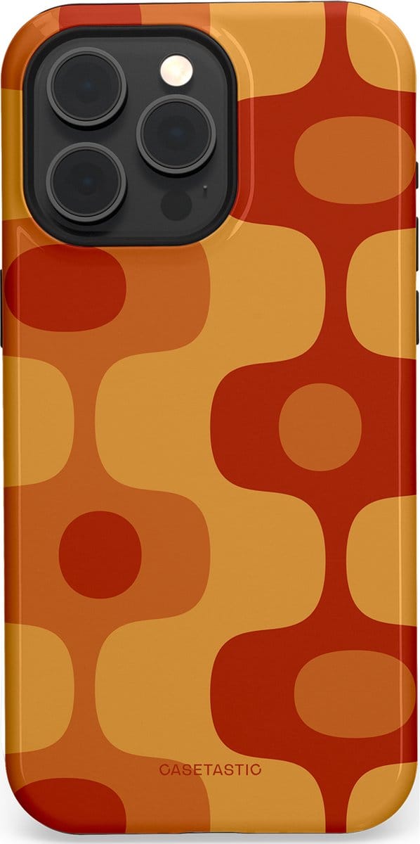 Casetastic hoesje geschikt voor Apple iPhone 15 Pro Max - MagSafe - Dubbellaagse bescherming - Vintage Rust - Fashion Case - Terracotta Goud