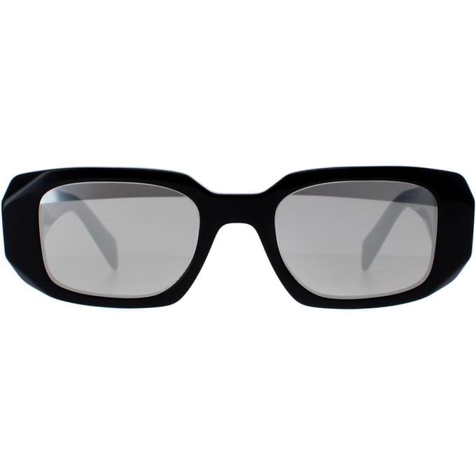Prada PR17WS 1AB2B0 zwart lichtgrijs spiegelzilver zonnebril