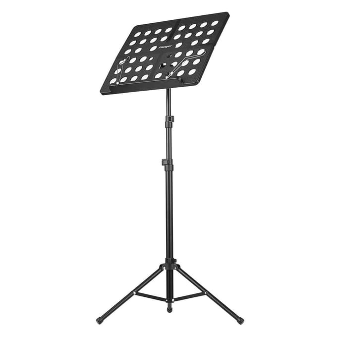 Flanger Opvouwbare Bladmuziek Partituur Statief Stand Houder Beugel Aluminiumlegering met zwart
