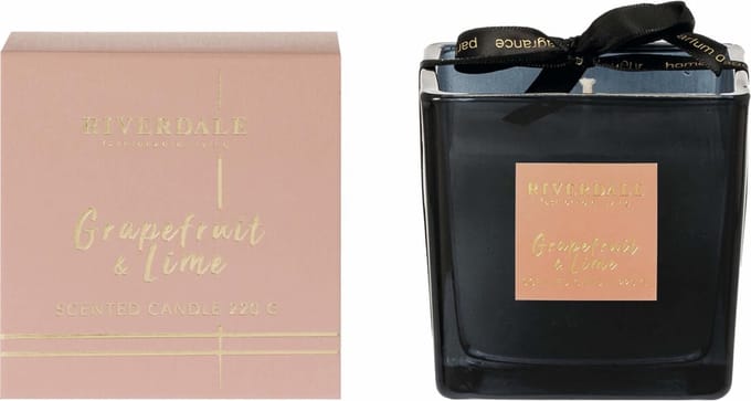 Riverdale - Deluxe Geurkaars in pot Grapefruit & Lime - 8cm - roze - Roze