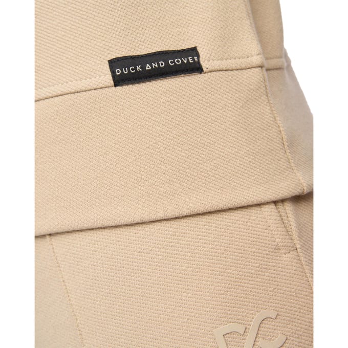 Duck and Cover Heren Slellmoore Quarter Zip Sweatshirt (Stone)