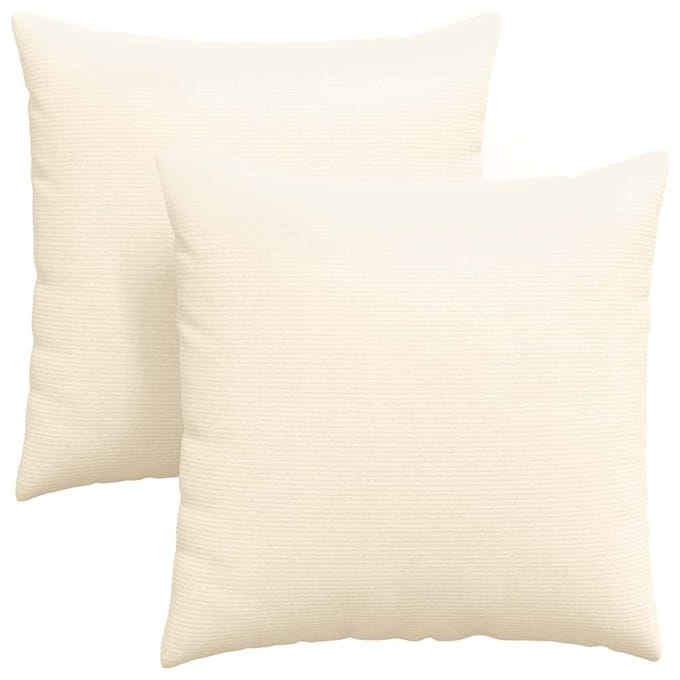 vidaXL - Zitkussens - 2 - pcs - Crème - 60 - x - 60 - cm - Corduroy - stof