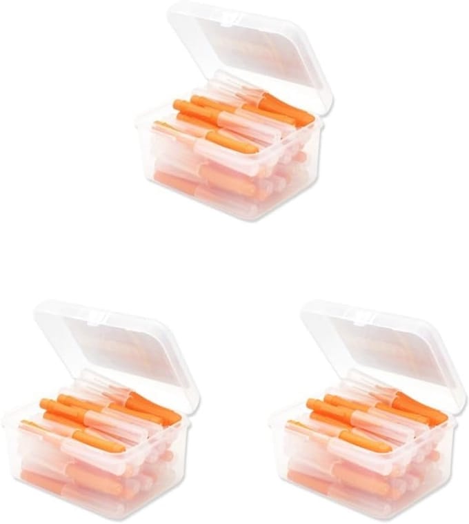 Interdentale Borstels - Tanden Reinigers - Mondhygiëne Tool - Flexibele Reiniging - 0.6mm - Oranje Set