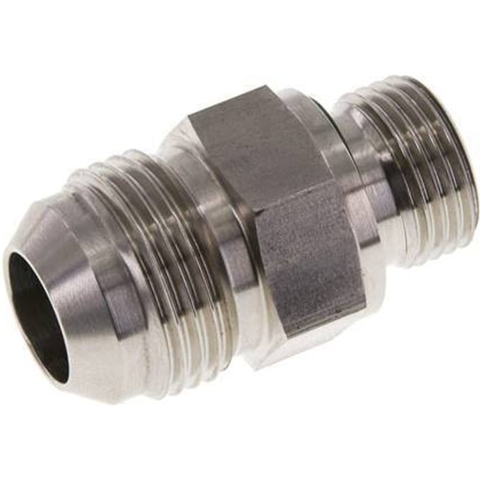 JIC  Dubbele Nippel G1/2'' X UN 1-1/16''-12 RVS FKM 210bar