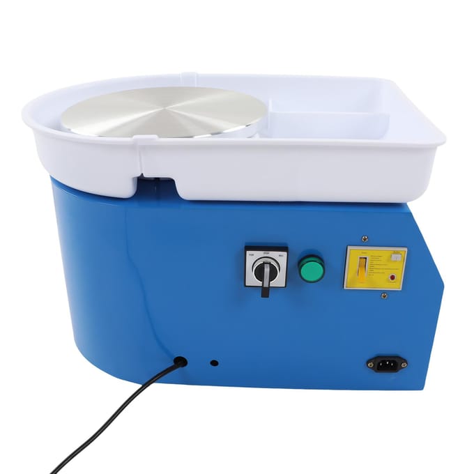 Elektrische Pottenbakkersschijf Machine 250W Hemelsblauw Laag Geluidsniveau Variabele Snelheid Borstelloos Compact Kinderen AU Plug white