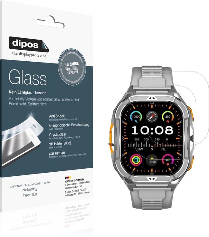 dipos – 2x Pantserfolie geschikt voor Neksong Thor 3.0 | 9H Screenprotector