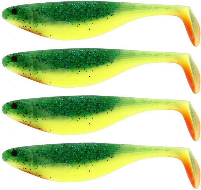 Westin ShadTeez - Fireflake - 7cm - 4g - 4 Stuks - Geel
