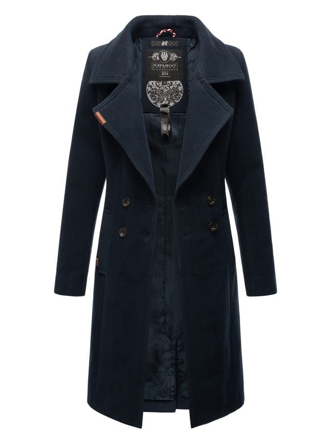 Navahoo Dames Trenchcoat Wooly – Premium Wintermantel met Elegante Pasvorm