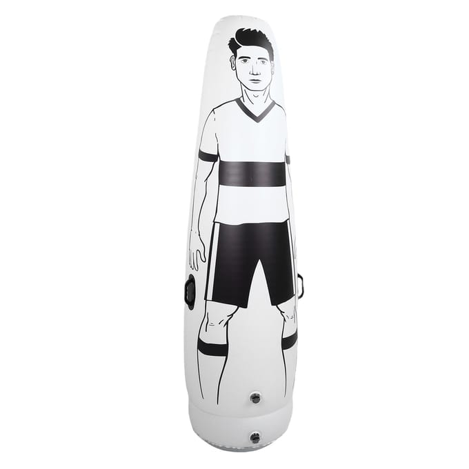 Opblaasbare Voetbal Dummy Draagbare Voetbal Oefenuitrusting Voetbal Trainingsmannequin Enkel white
