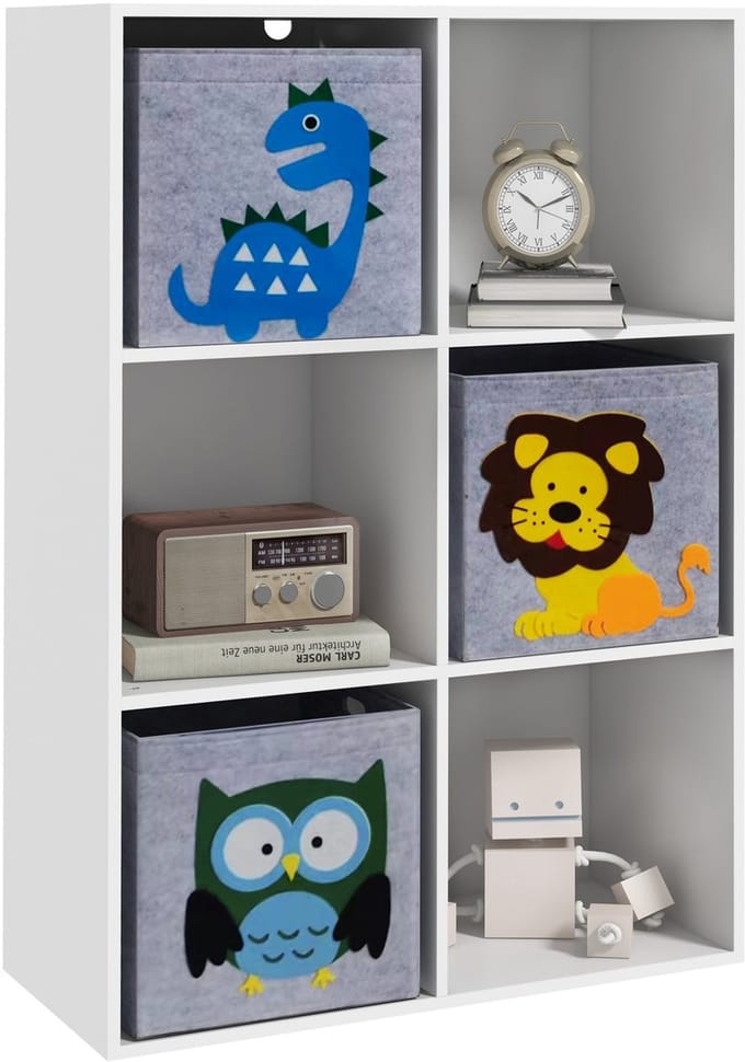 ZONEKIZ Kinderopbergkast - MDF - 61,8 x 29,9 x 91,5 cm - Wit