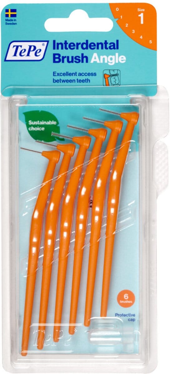 TePe Angle Interdentale Ragers 0,45 mm Oranje - 3 x 6 stuks - Voordeelverpakking