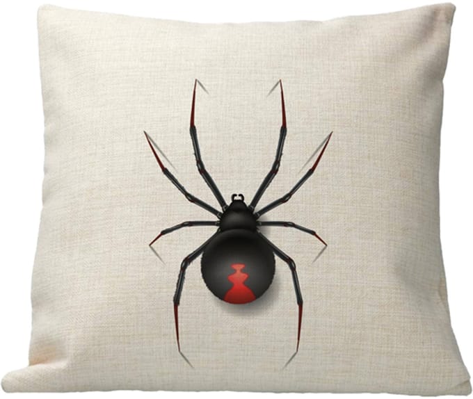 Kussen - Design - Insect - Spin - Linnen - Kleurvast - inclusief vulling
