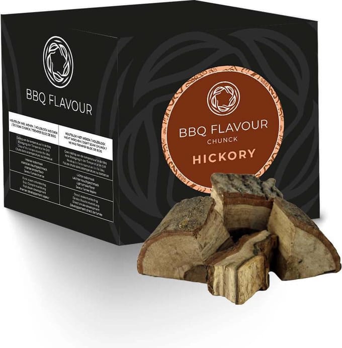 BBQ Flavour Rookhout - Chunks - Hickory - 2,2 kg - Zware Rooksmaak met Bacontinten - Kamado