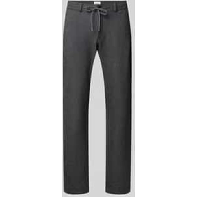 Slim fit stoffen broek met achterzakken model 'Phil'