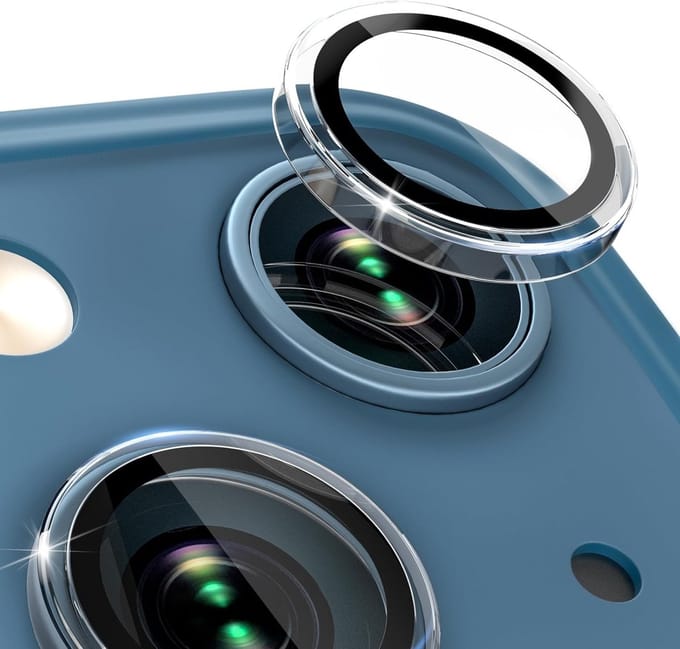 Camera Lens Protector voor iPhone 13/13 Mini - Tempered Glass, Aluminium Camera Case en Transparant Ontwerp voor Optimale Bescherming