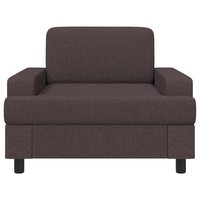 vidaXL - Fauteuil - Donkerbruin - Stof