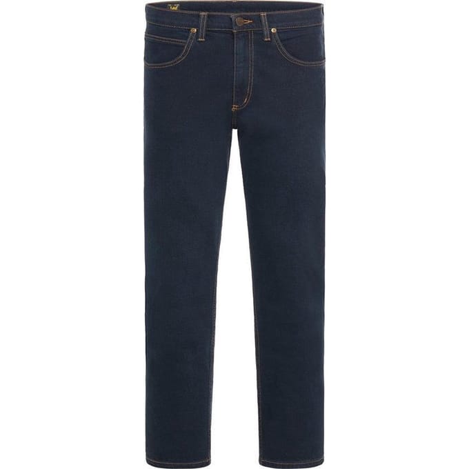 Lee - W38 X L32 - Brooklyn Blue Black Mannen Straight Fit Jeans