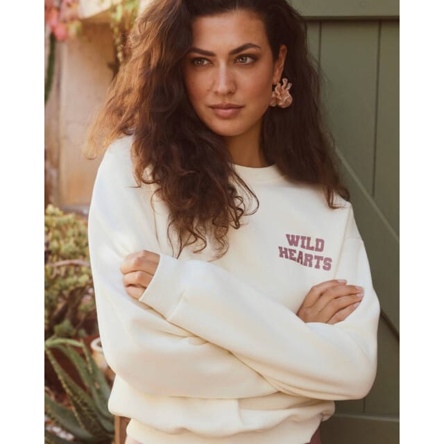 Lofty Manner Trui Sweater Nayla Ra17 115 Ecru Dames Maat - S